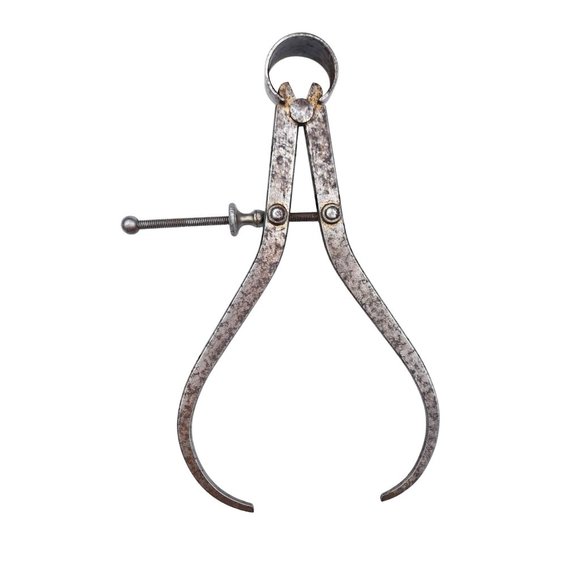 Vintage Starrett Outside Spring Caliper 6 inch Machinist Tool Measure Flat Leg - Picture 2 of 5